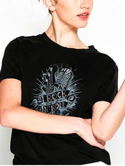 Remera Rock Negro